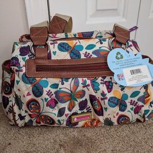 triple section lily bloom purse